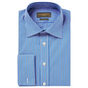 Soft Stretch Collar Andrew Blue Bengal Stripe Shirt