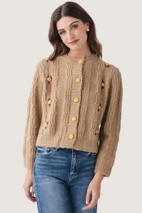 Raisonnel Embroidered Flower Cardigan right for travel