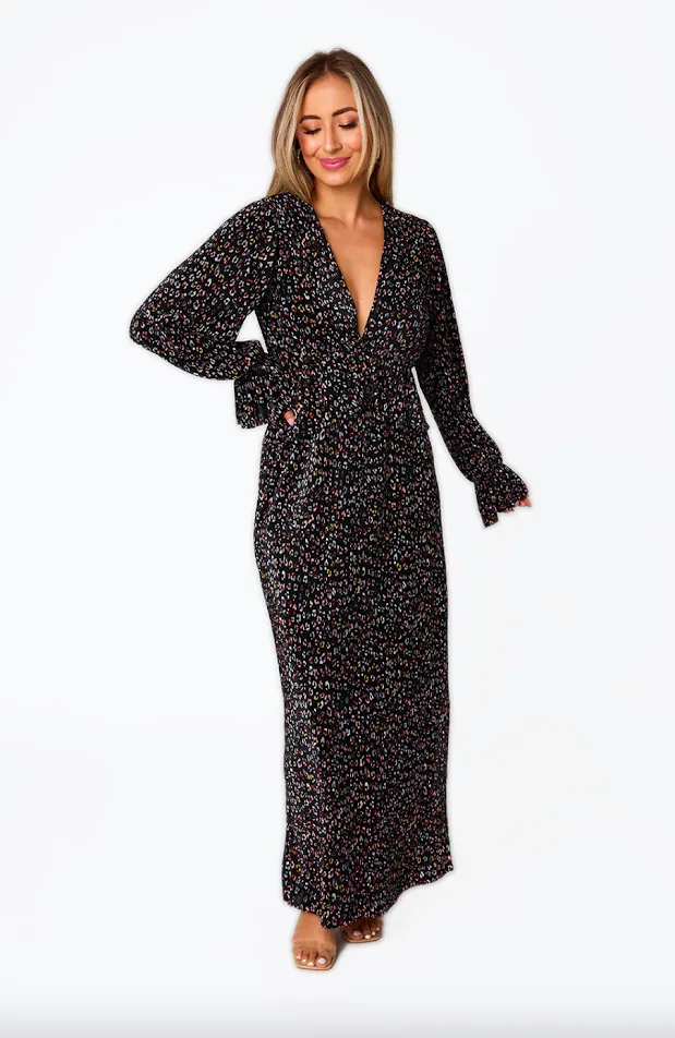 Happy Glow Flare Swing Evie Gemstone Maxi Dress