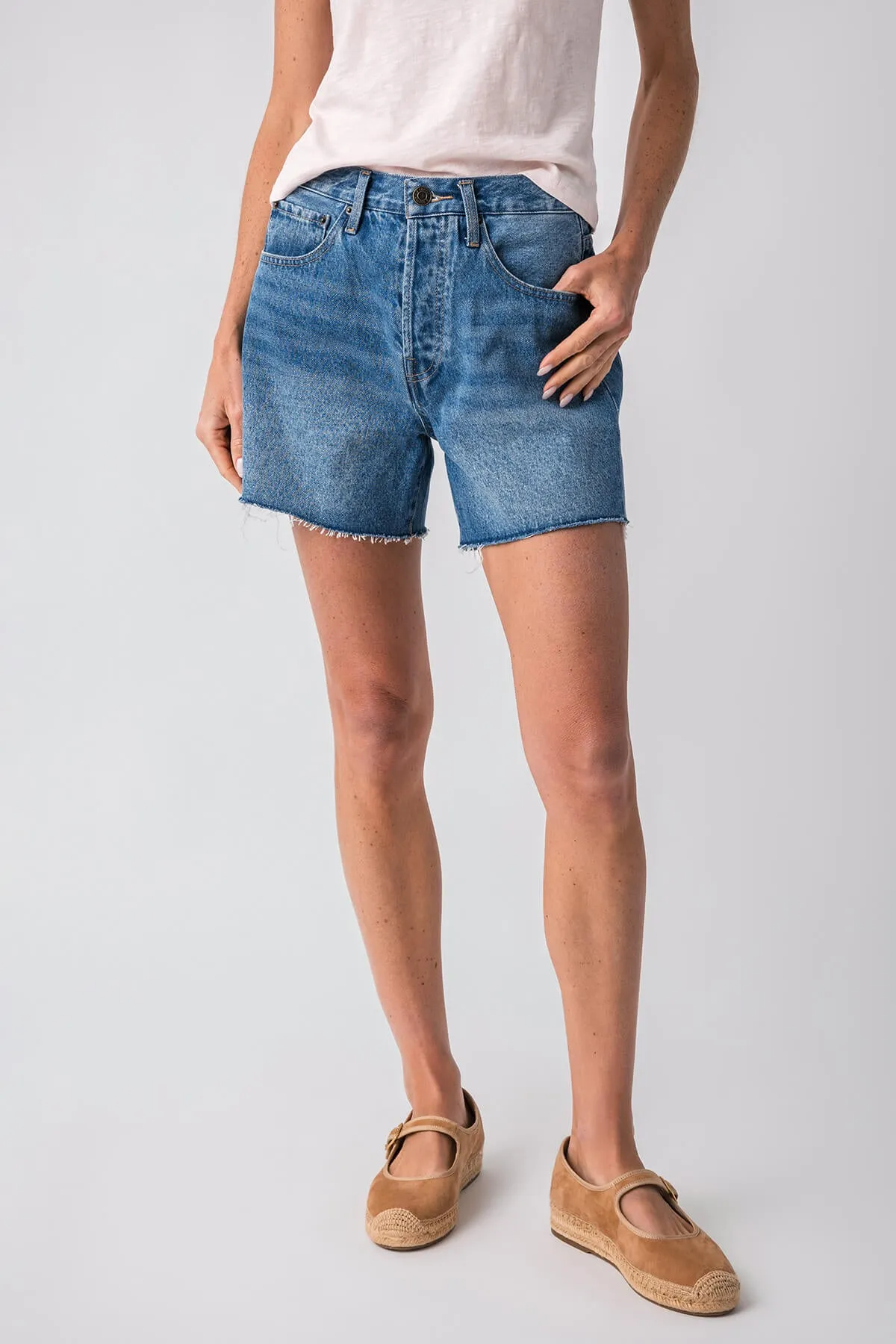 Breathable mesh lining Z Supply Everyday Hi-Rise Denim Short