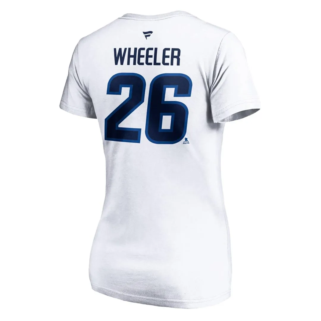 Casual Feel Shock Absorbent Padding Fanatics - Women's Winnipeg Jets Blake Wheeler V-Neck T-Shirt (3A40 0042 H3Z FNB)