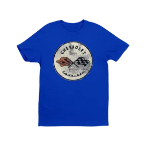 Corvette Round Logo T-Shirt Breathable Mesh Panels Water Based Ink Print