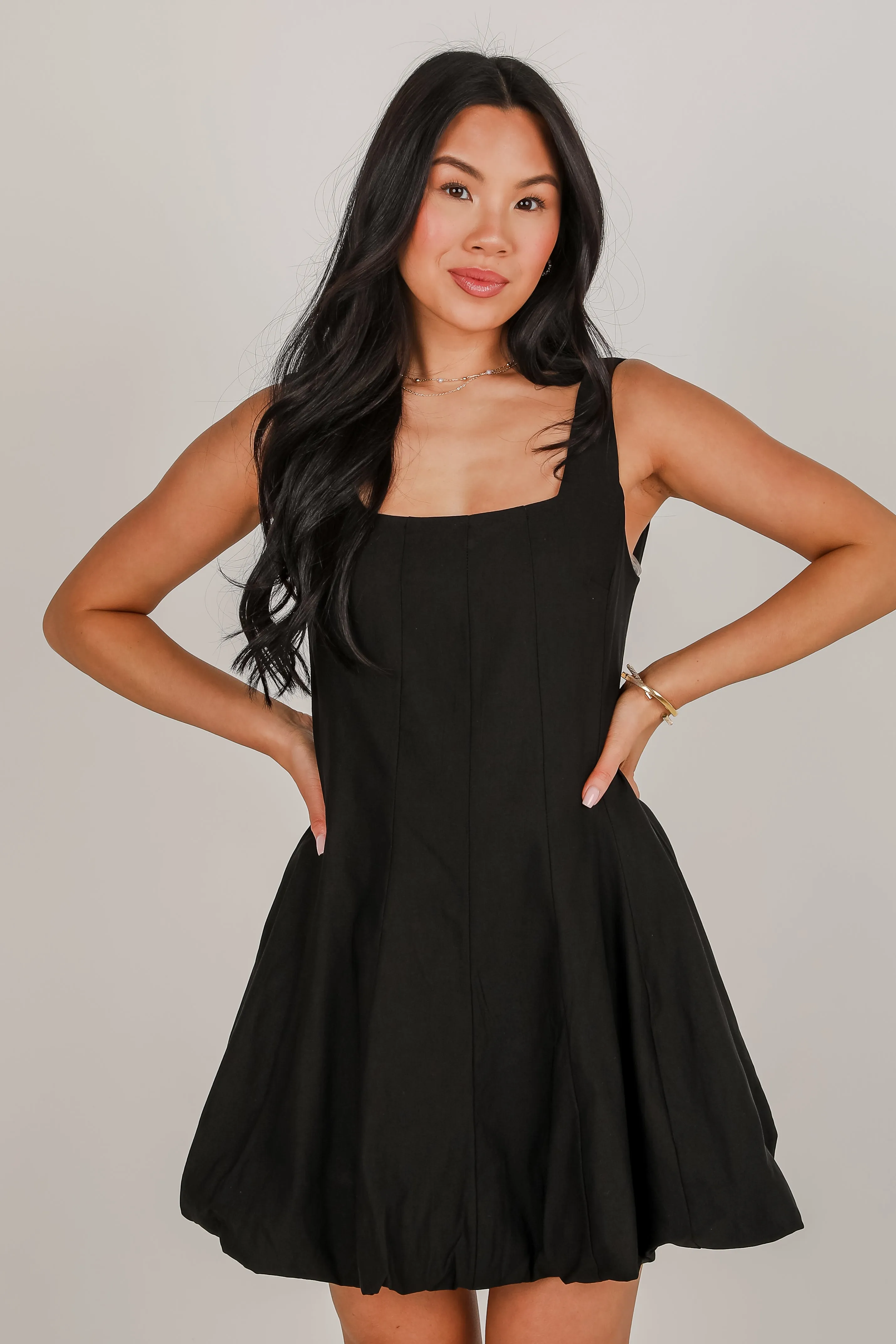 Elegant Layer FINAL SALE - According To You Bubble Hem Mini Dress