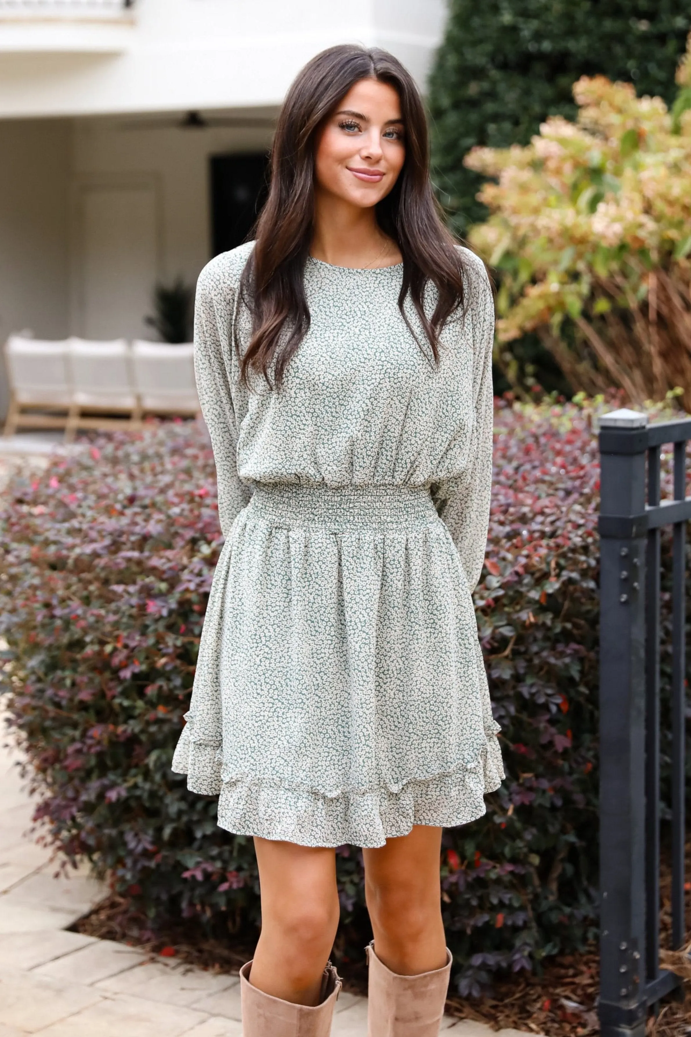 Sophisticated Edge FINAL SALE - Gorgeous Elevation Green Floral Mini Dress