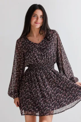 FINAL SALE - High-Class Attitude Navy Floral Mini Dress Urban Ready