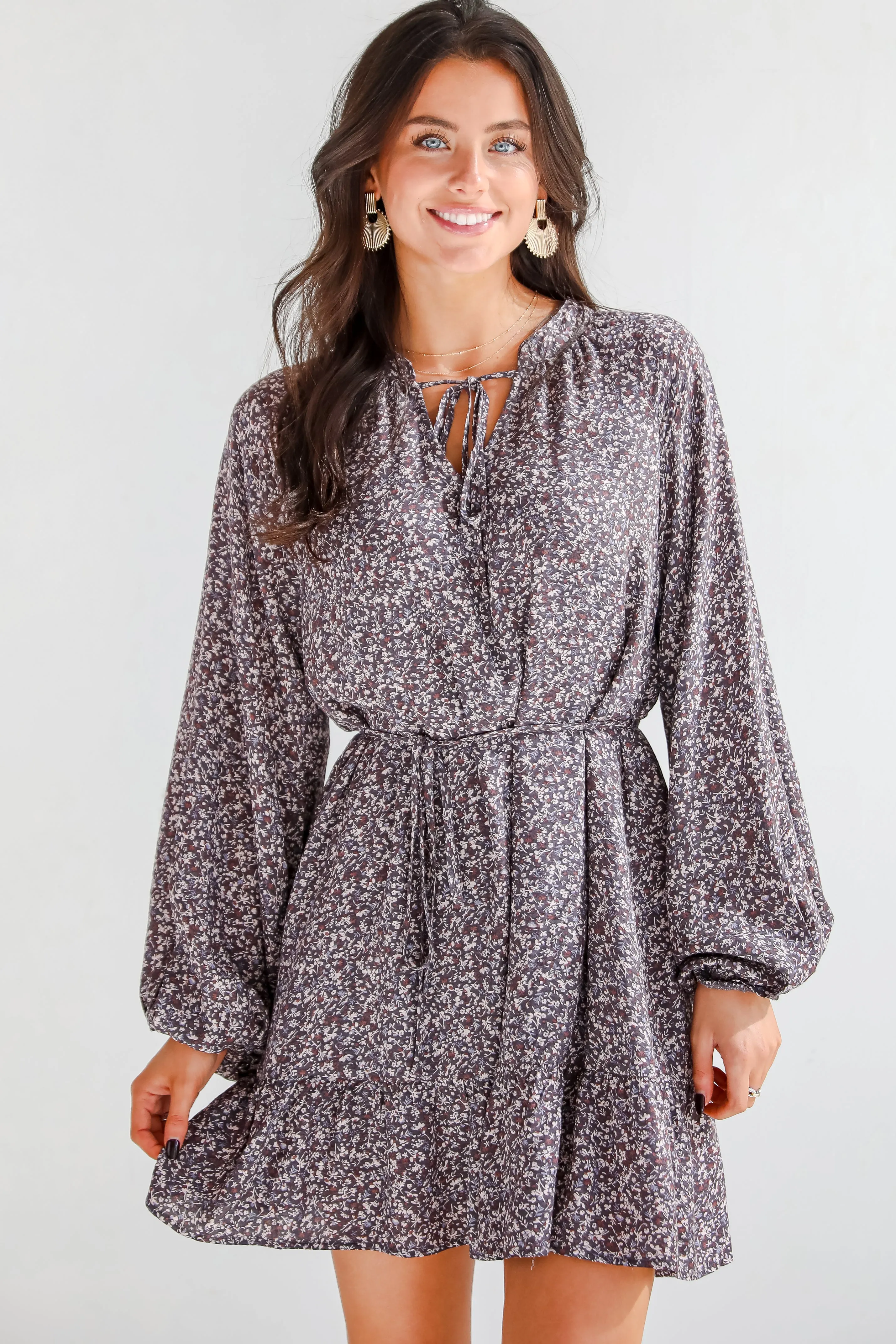 EcoFriendlyDye FINAL SALE - Iconic Beauty Plum Floral Mini Dress