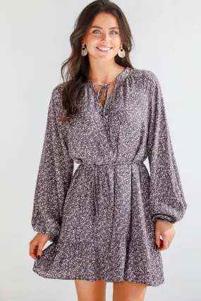 Hidden-Pocket FINAL SALE - Iconic Beauty Plum Floral Mini Dress