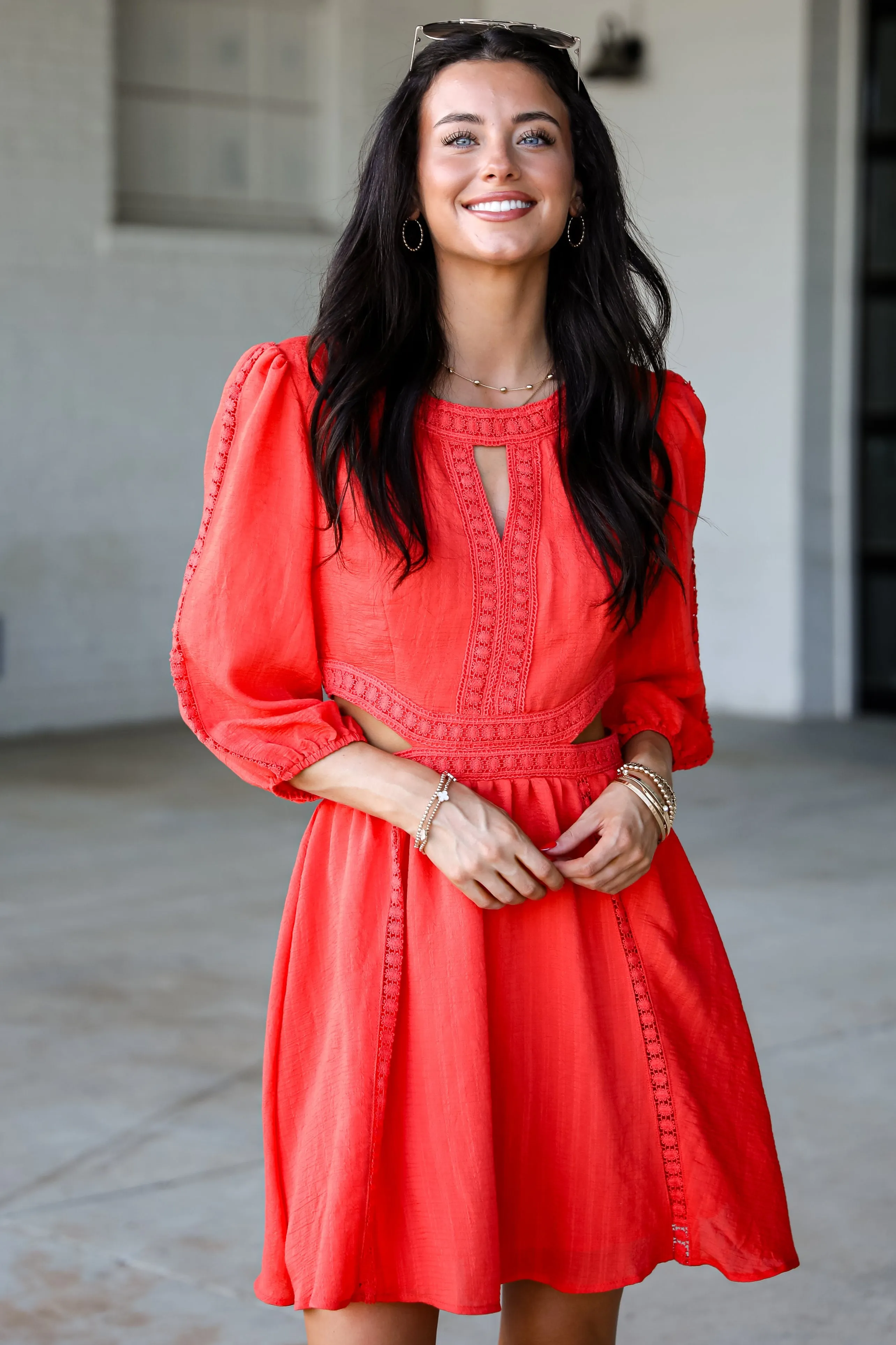 Red Carpet FINAL SALE - Keep It Up Red Cutout Mini Dress