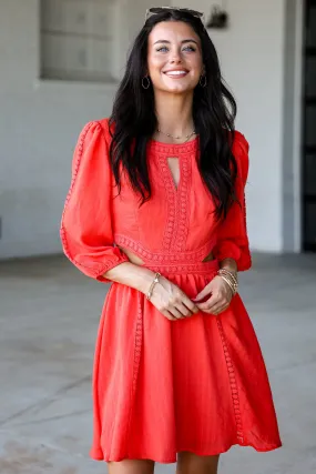 Red Carpet FINAL SALE - Keep It Up Red Cutout Mini Dress