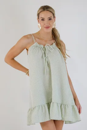 Professional Comfort FINAL SALE - Love Opens Doors Seersucker Mini Dress