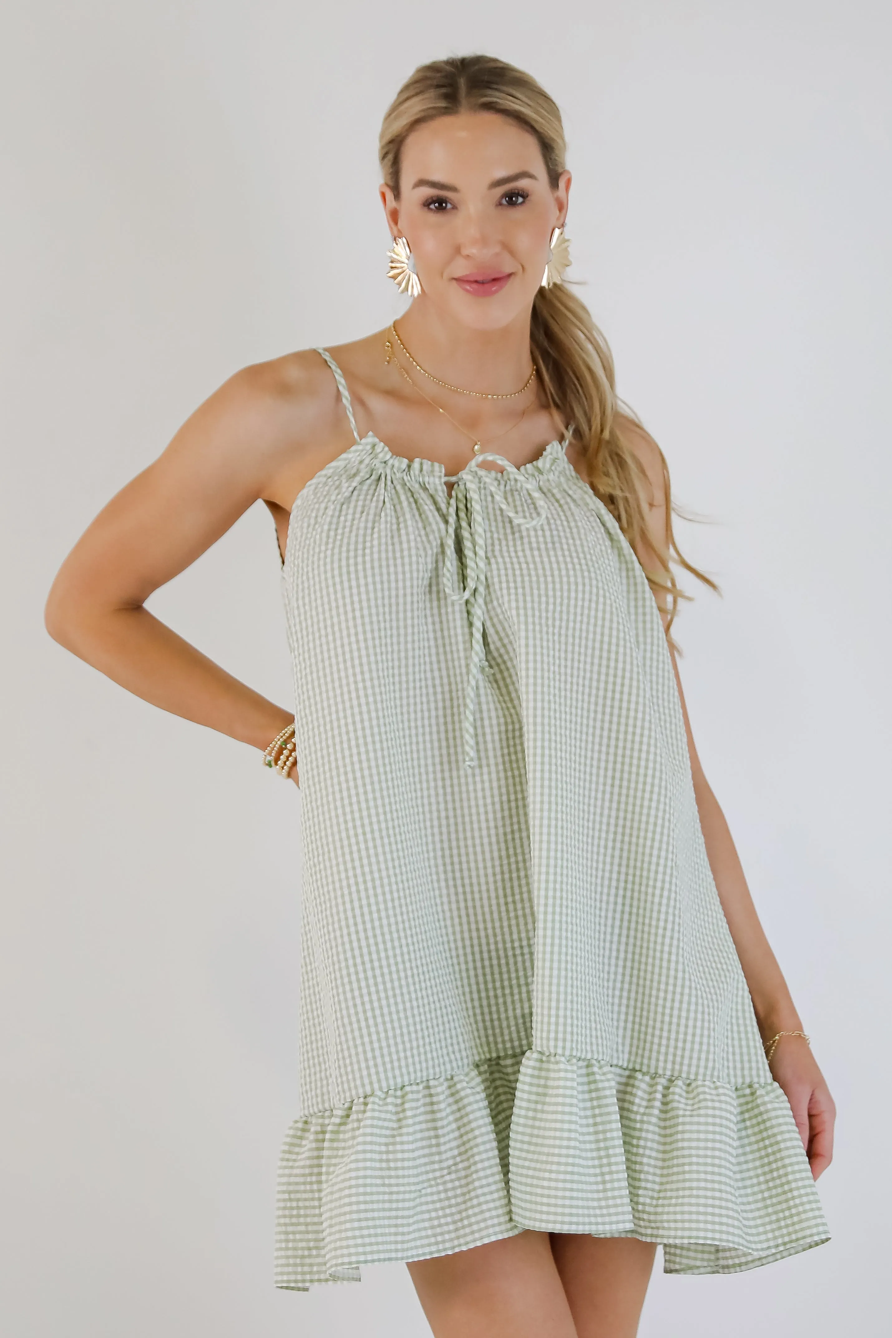 Refined Feel FINAL SALE - Love Opens Doors Seersucker Mini Dress