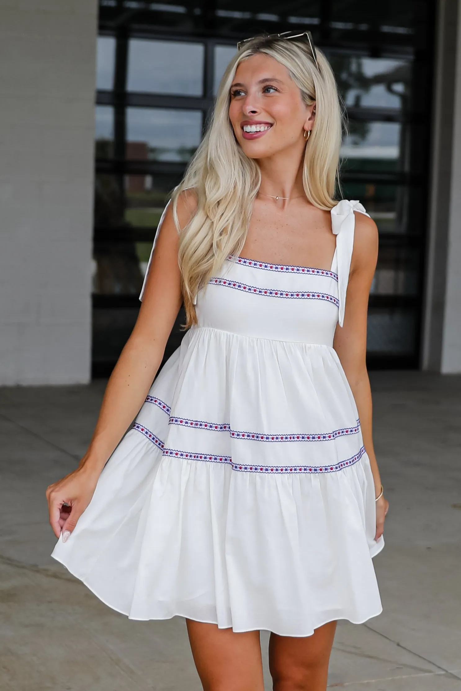 FINAL SALE - Simple Joy White Tiered Mini Dress Versatile Touch