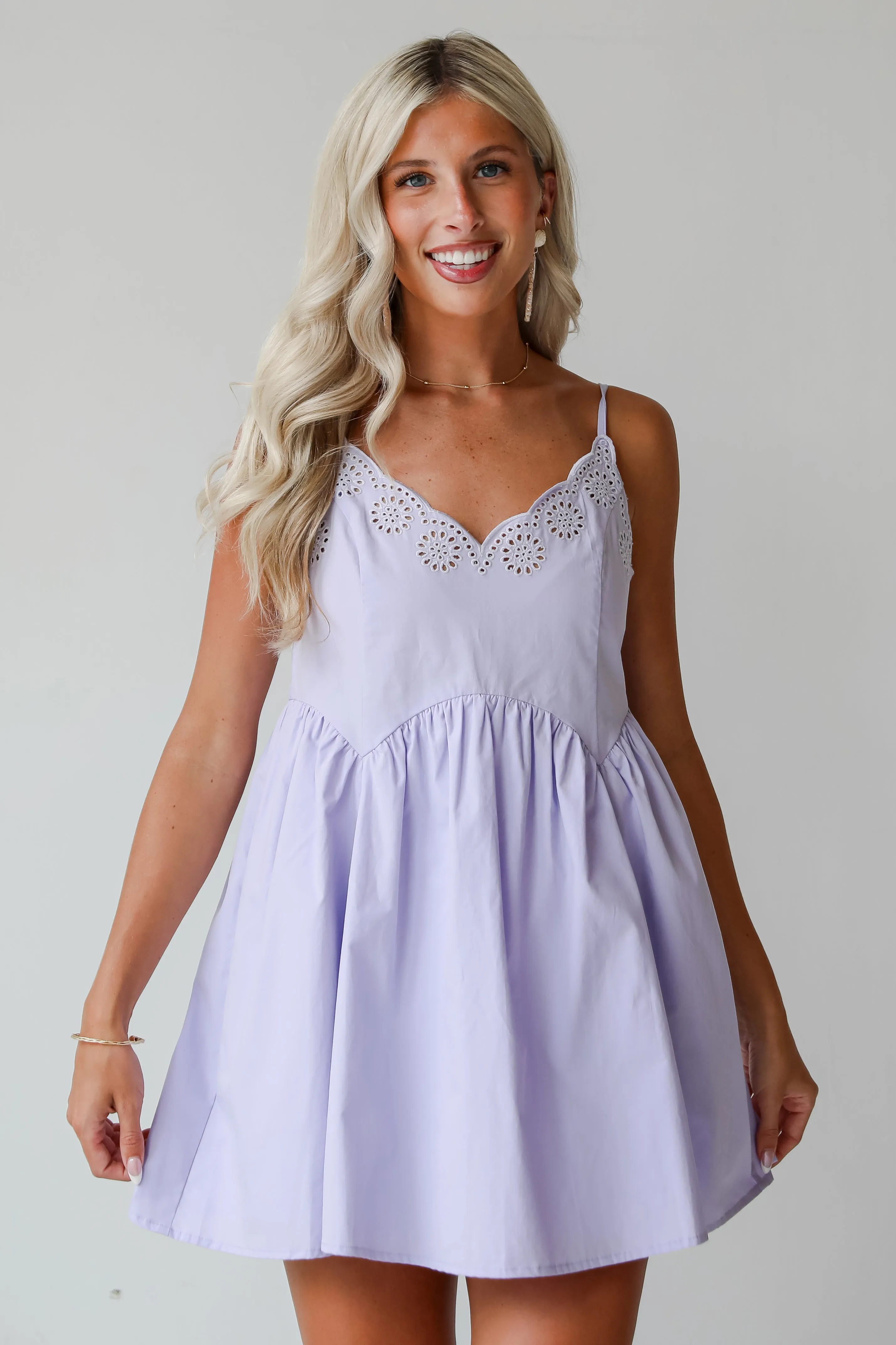 Stylish Fit FINAL SALE - Sweetly Darling Eyelet Mini Dress