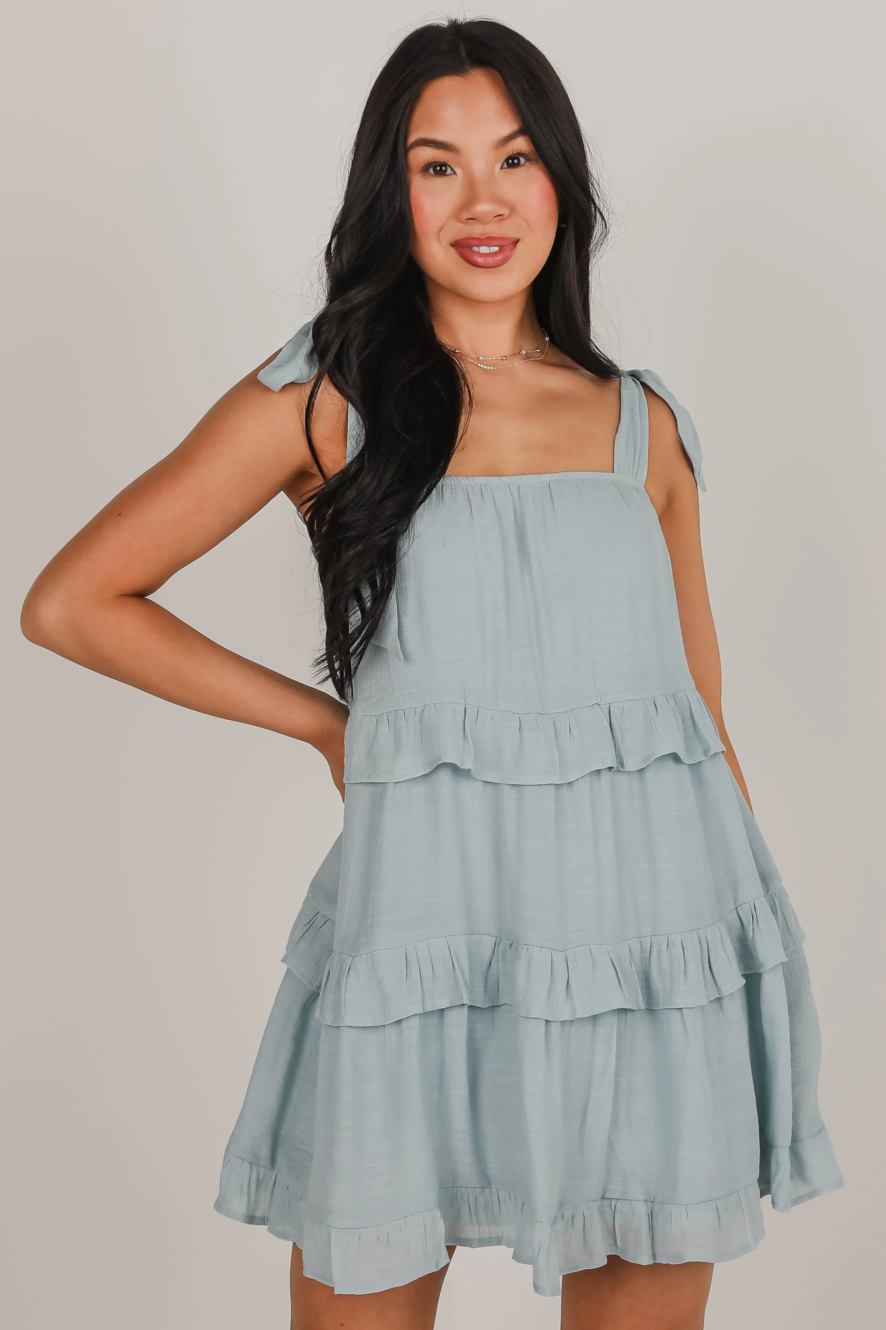 FINAL SALE - Wonderful Thoughts Tiered Mini Dress Event Mood