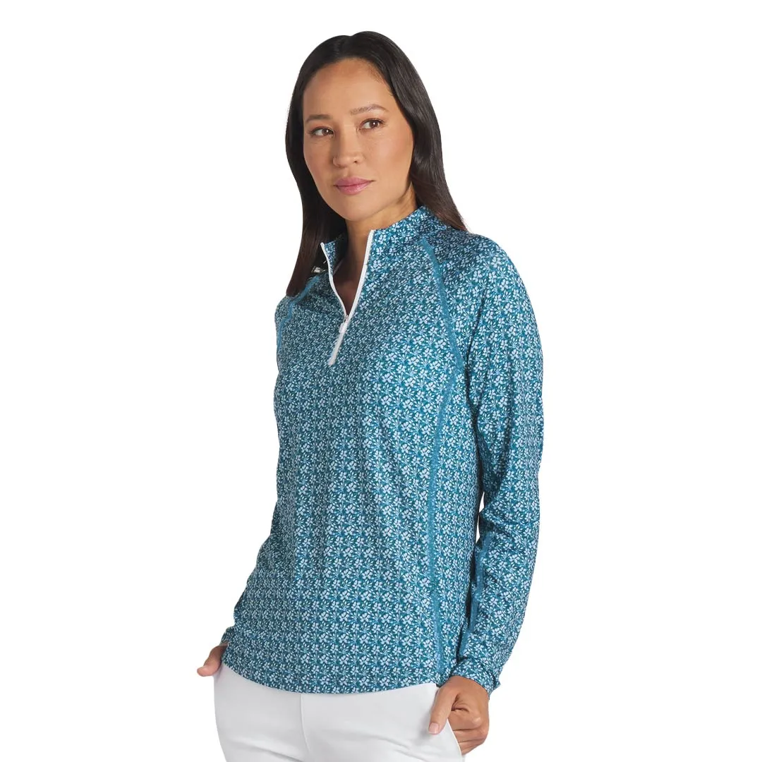 Puma - Women's YouV Essex 1/4 Zip (625904 01) Moisture Wicking Lining