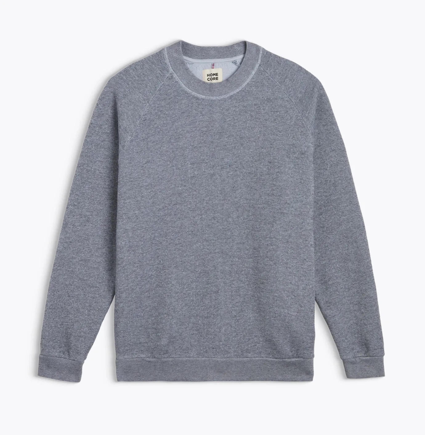 Friction Resistant Breathable Mesh Paneling Pastel Blue Terry Sweatshirt