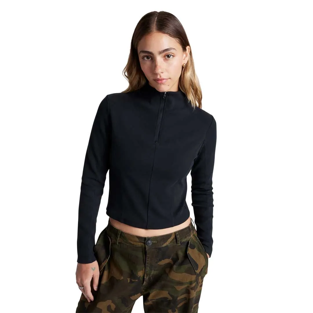 Converse - Women's Half-Zip Mock Neck Long Sleeve Top (10027392 A02) Light Day Jacket