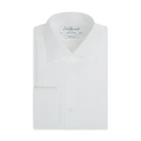 Tailored Silhouette Dempsey White Pleated Dress Shirt