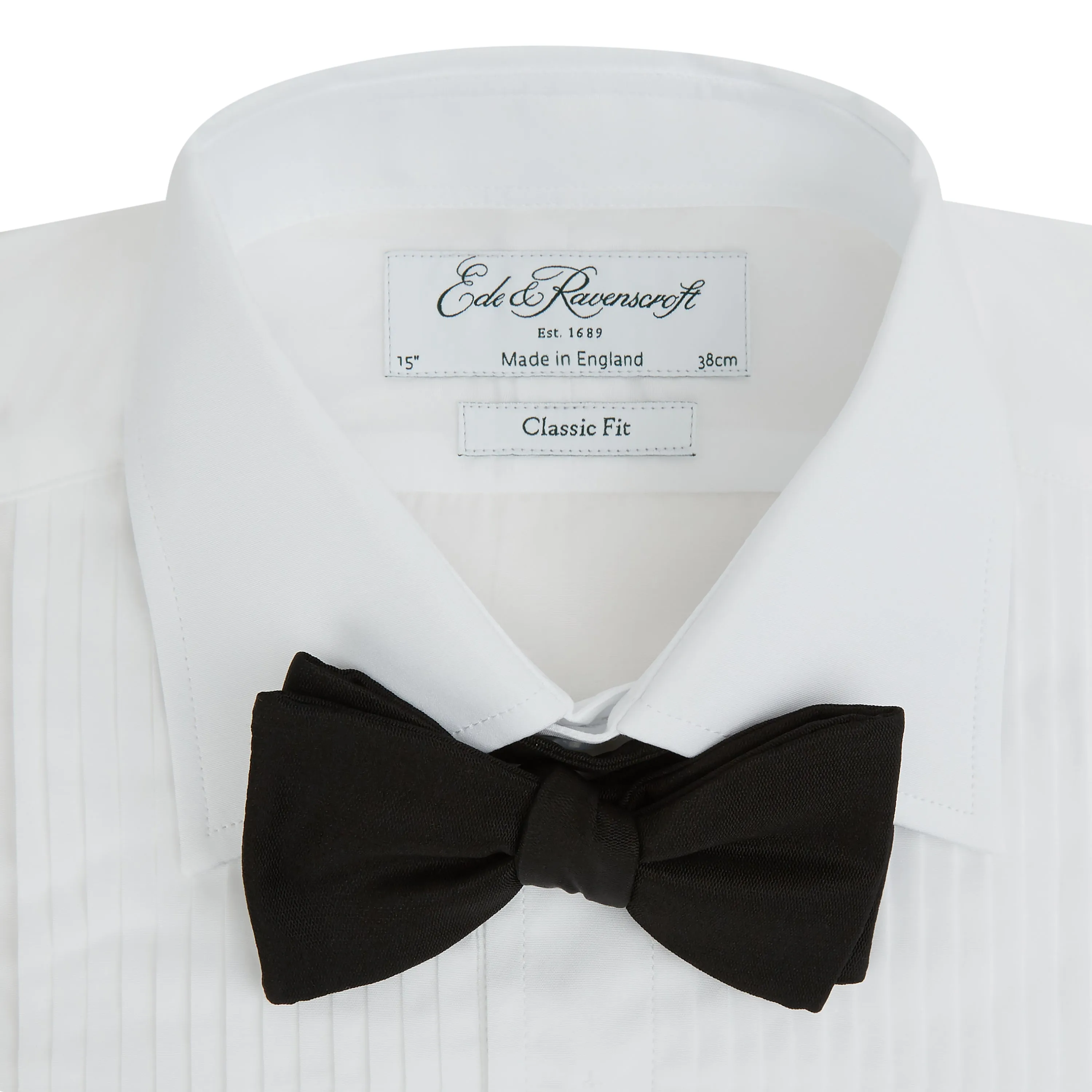High-End Look Dempsey White Pleated Dress Shirt