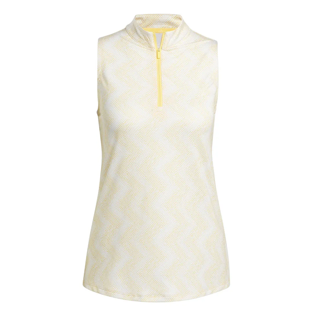 Seamless Knit Cuffs adidas - Women's Ultimate365 Ottoman Printed Sleeveless Polo (IP4232)