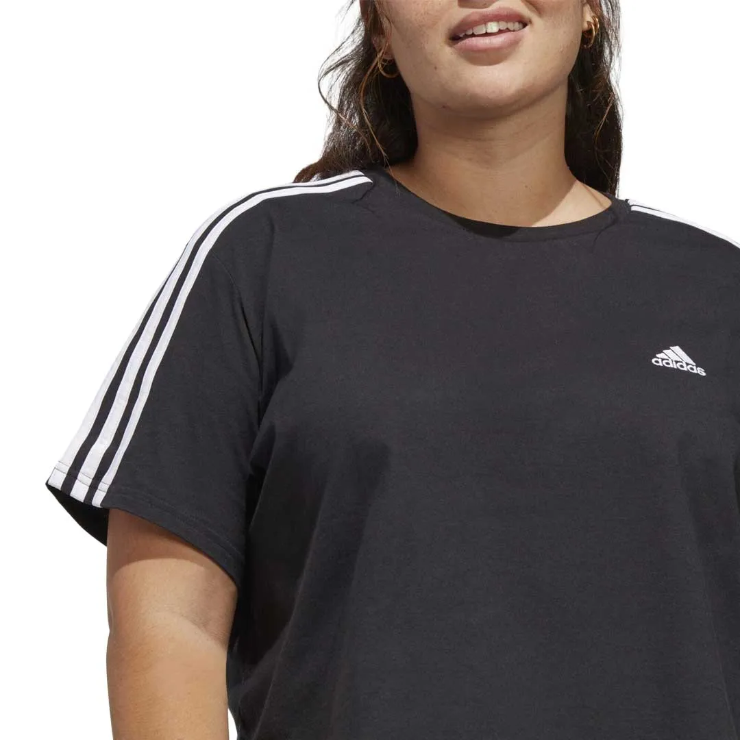 adidas - Women's Essentials 3-Stripes Single Jersey Crop T-Shirt (Plus Size) (IC5002) Multi Pocket Layout