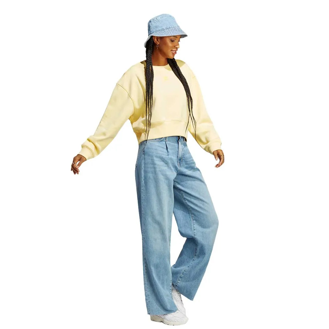 adidas - Women's Adicolor Essentials Crew Sweatshirt (HZ8640) Soft Touch Texture