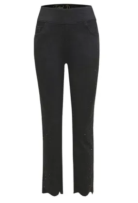 The Black Spotlight Jeans w/ Sparkle Rayon drape