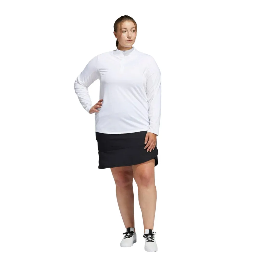 Casual Staple adidas - Women's Ultimate365 1/2 Zip Long Sleeve Golf T-Shirt (Plus Size) (HA3396)