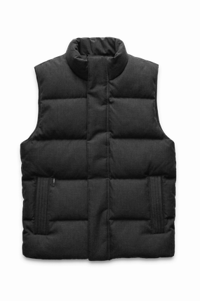 Vale Men's Quilted Vest Low Profile Collar Design