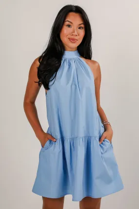 FINAL SALE - Waiting For Fun Blue Mini Dress Modern and Stylish