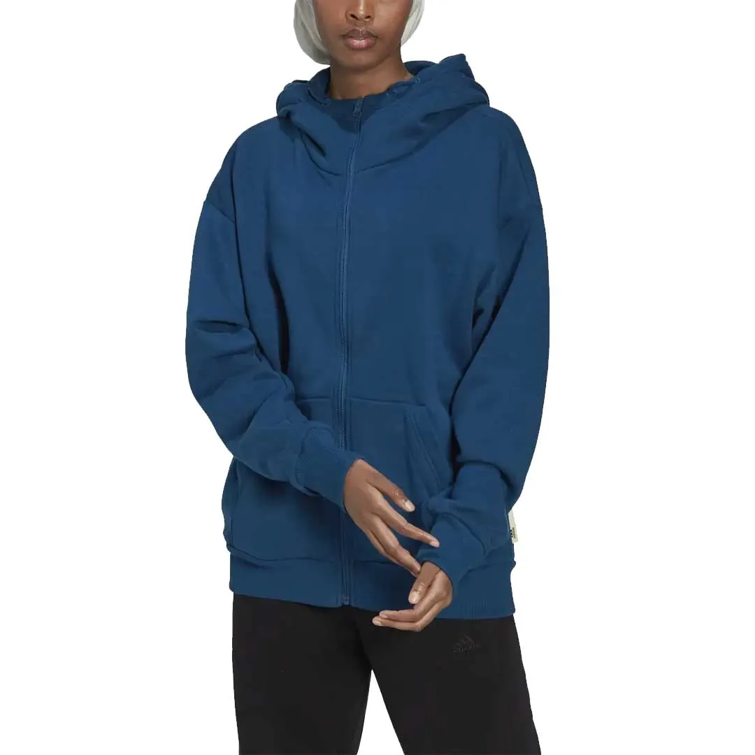 Stain Proof adidas - Women's Studio Lounge Fleece Full-Zip Hoodie (HN0687)