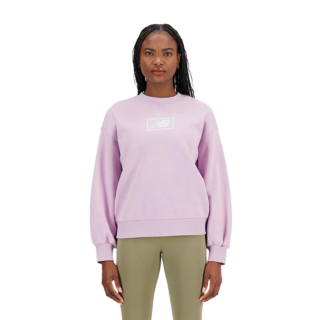 Flexible Joint Articulation New Balance - Women's Brushed  Back Crew Sweatshirt (WT33528 DMY)
