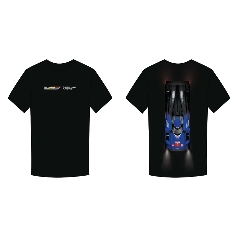 Cadillac Racing Aerial Graphic T-Shirt Casual Look Wear