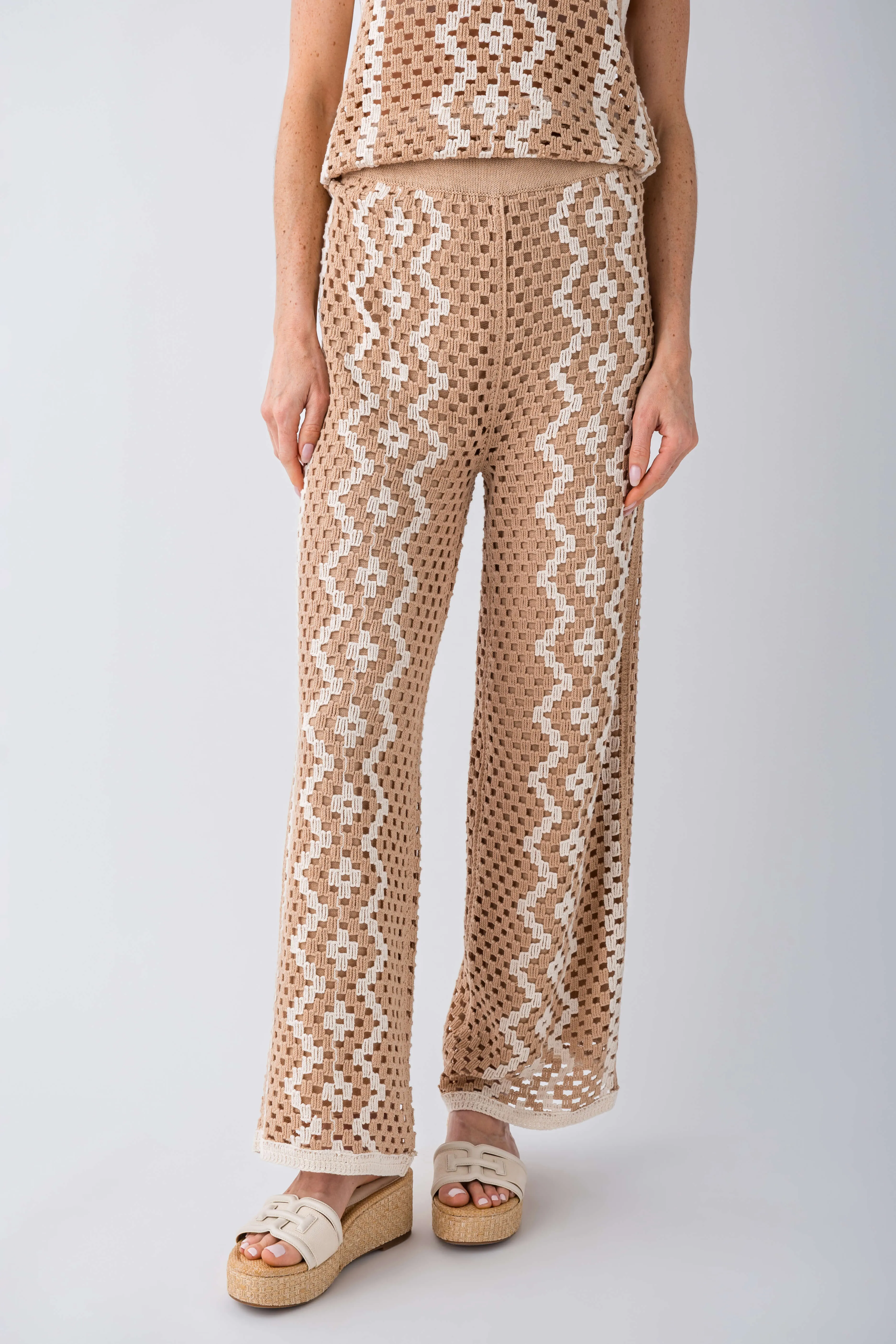 Yoga Ready Easy Stretch Z Supply Loma Crochet Pant