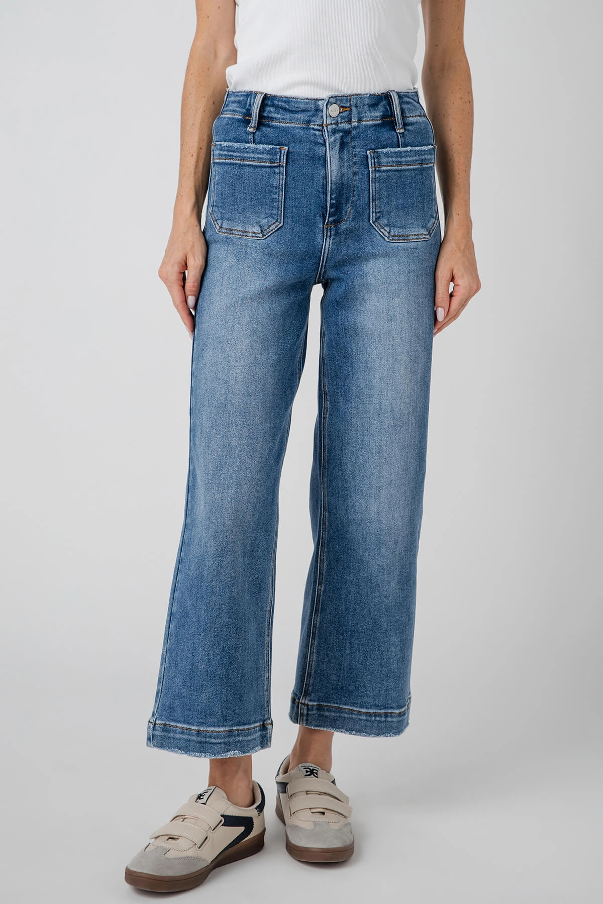 Risen Amelia Patch Pocket Cropped Trouser Wardrobe Fit