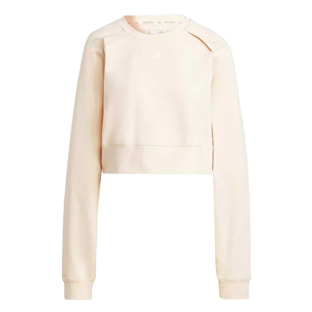 PFC Free Waterproofing adidas - Women's Power AEROREADY Crop Cover-Up Sweatshirt (IM2691)