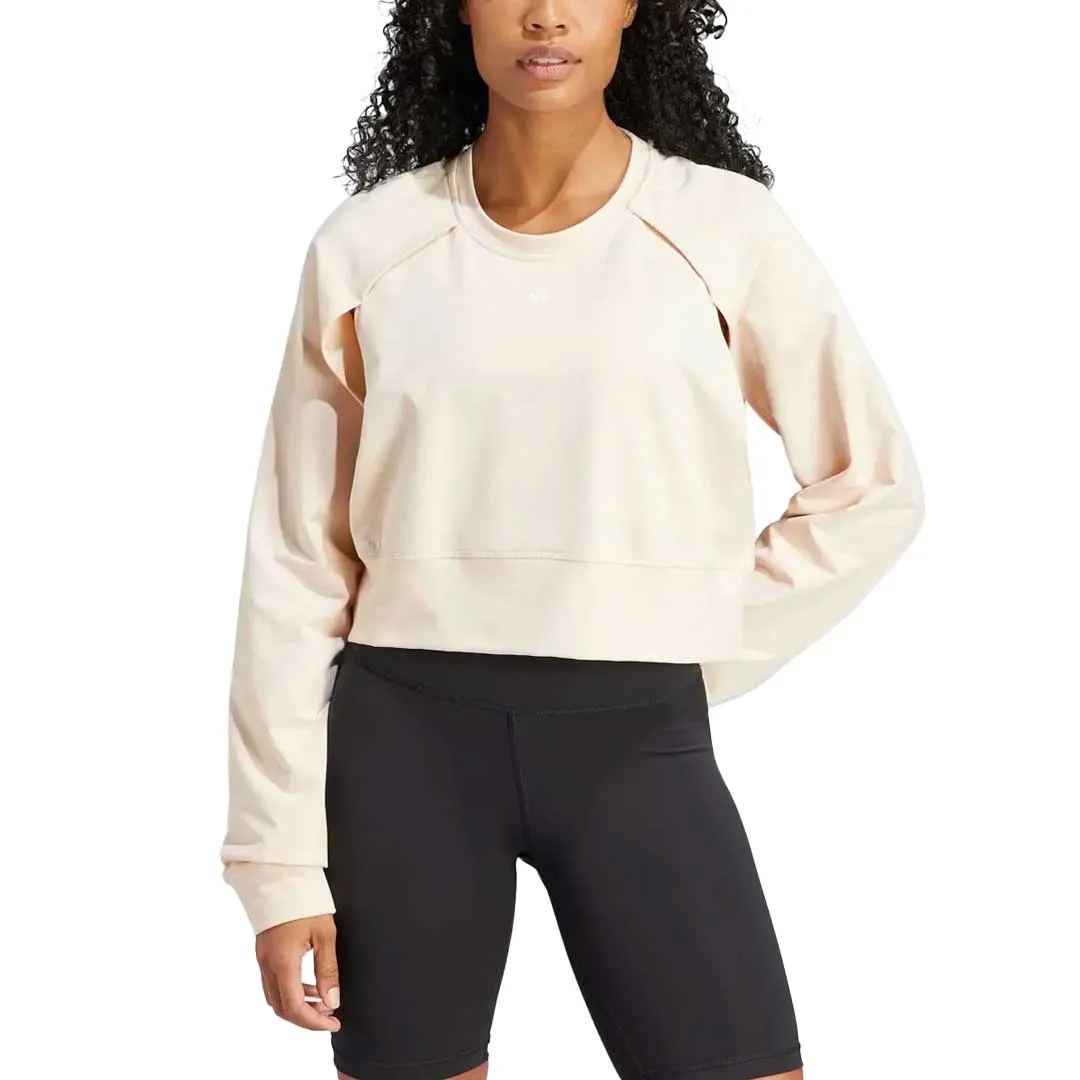 Adjustable drawstring adidas - Women's Power AEROREADY Crop Cover-Up Sweatshirt (IM2691)