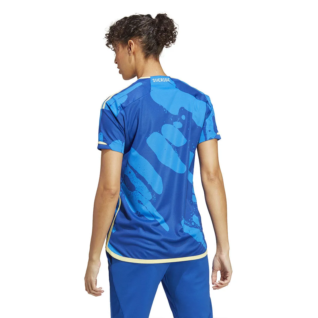 adidas - Women's Sweden 23 Away Jersey (HT7142) Flexible Shoulder Flexible Waistband
