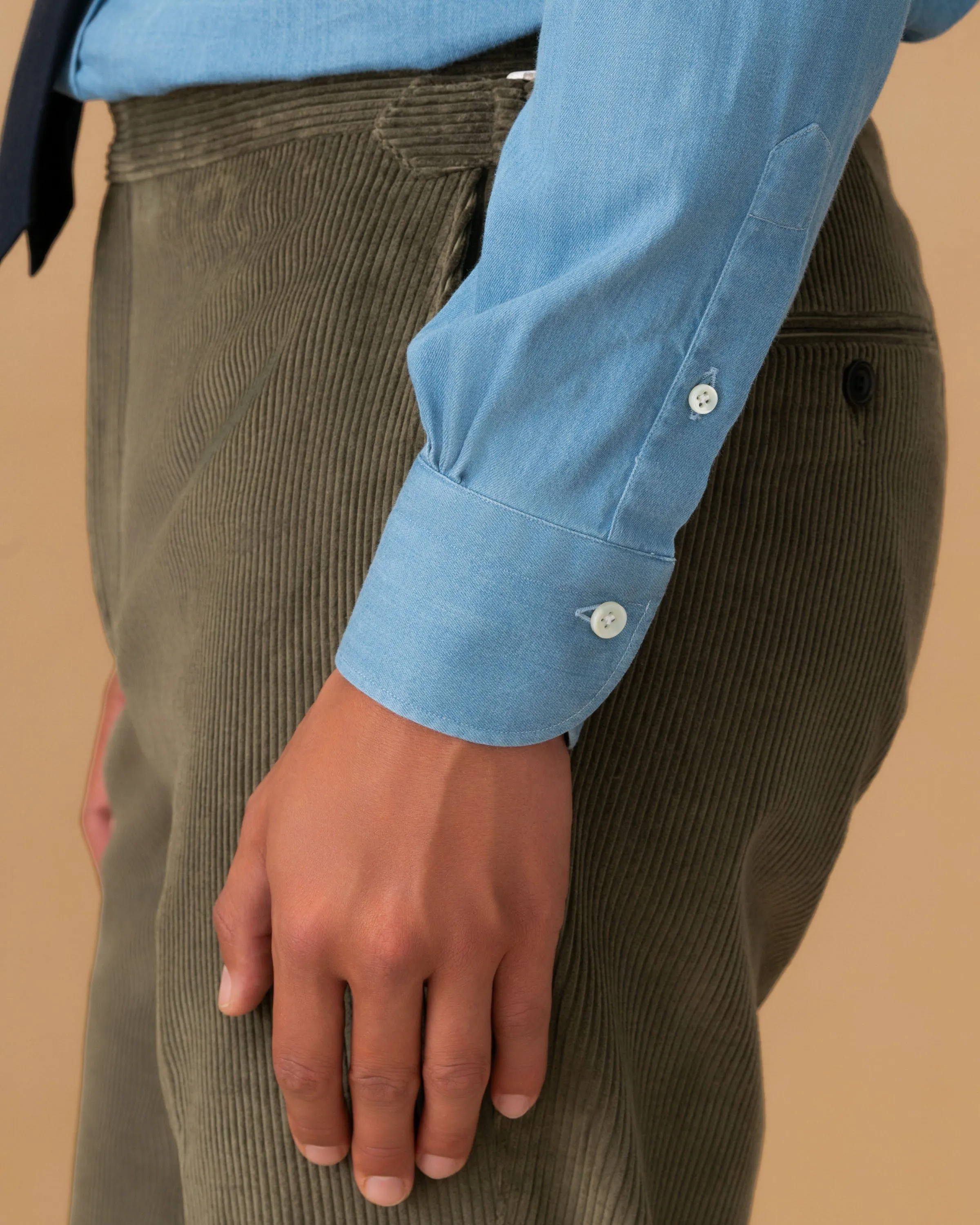 Perfect Wear Denim Point Collar Shirt