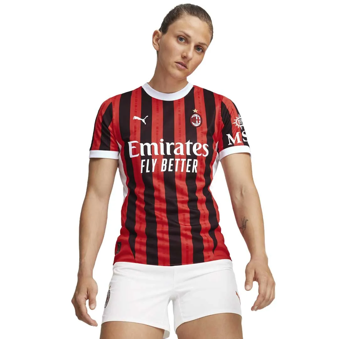 Puma - Women's AC Milan 24/25 Replica Home Jersey (774980 01) Rugged Style Moisture Control Fibers