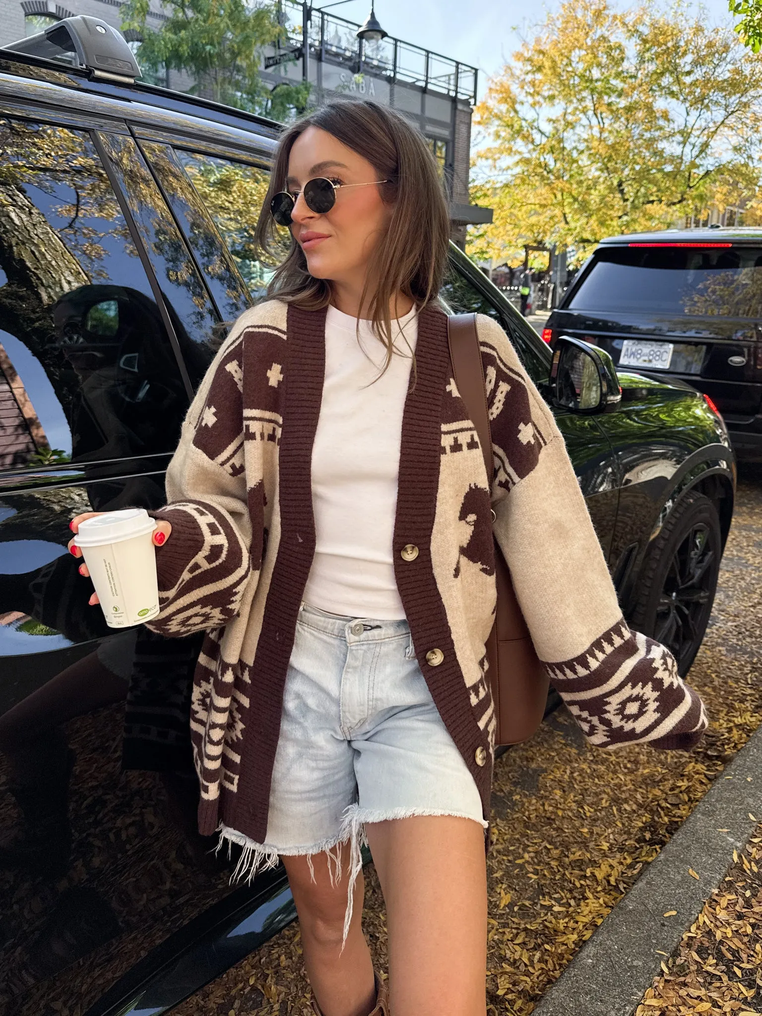 Harley Western Knit Cardigan V neck Street Relaxed