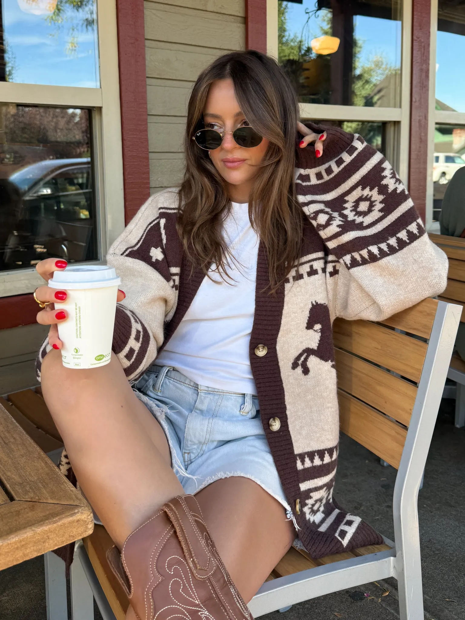 Chic Fit Harley Western Knit Cardigan