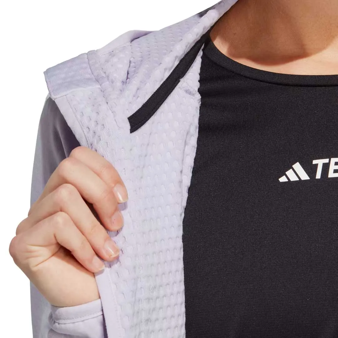 Moisture Wicking Material adidas - Women's Terrex Tech Fleece Light Hooded Hiking Jacket (HT2048)