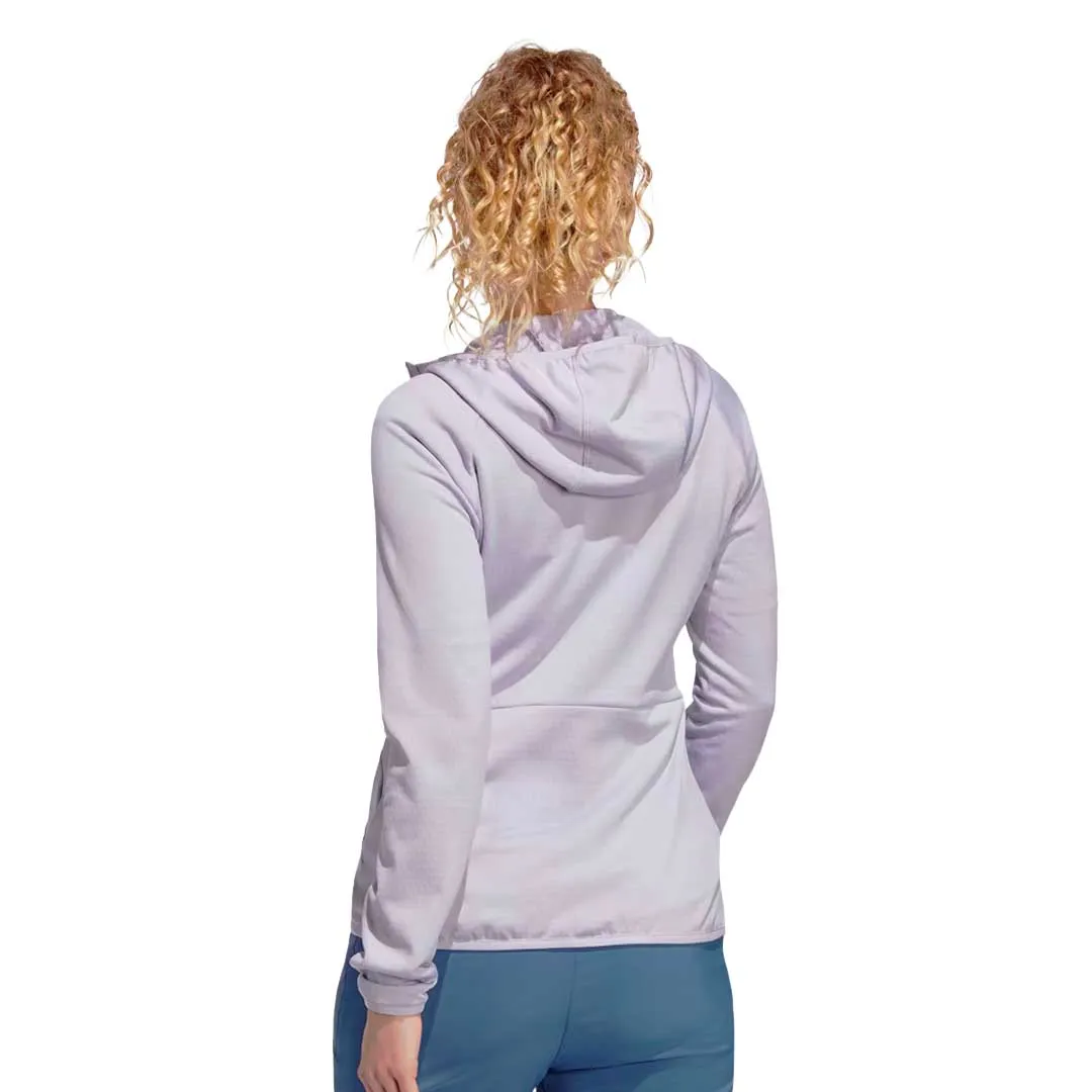 adidas - Women's Terrex Tech Fleece Light Hooded Hiking Jacket (HT2048) Chill Look Non Iron Fabric Tech