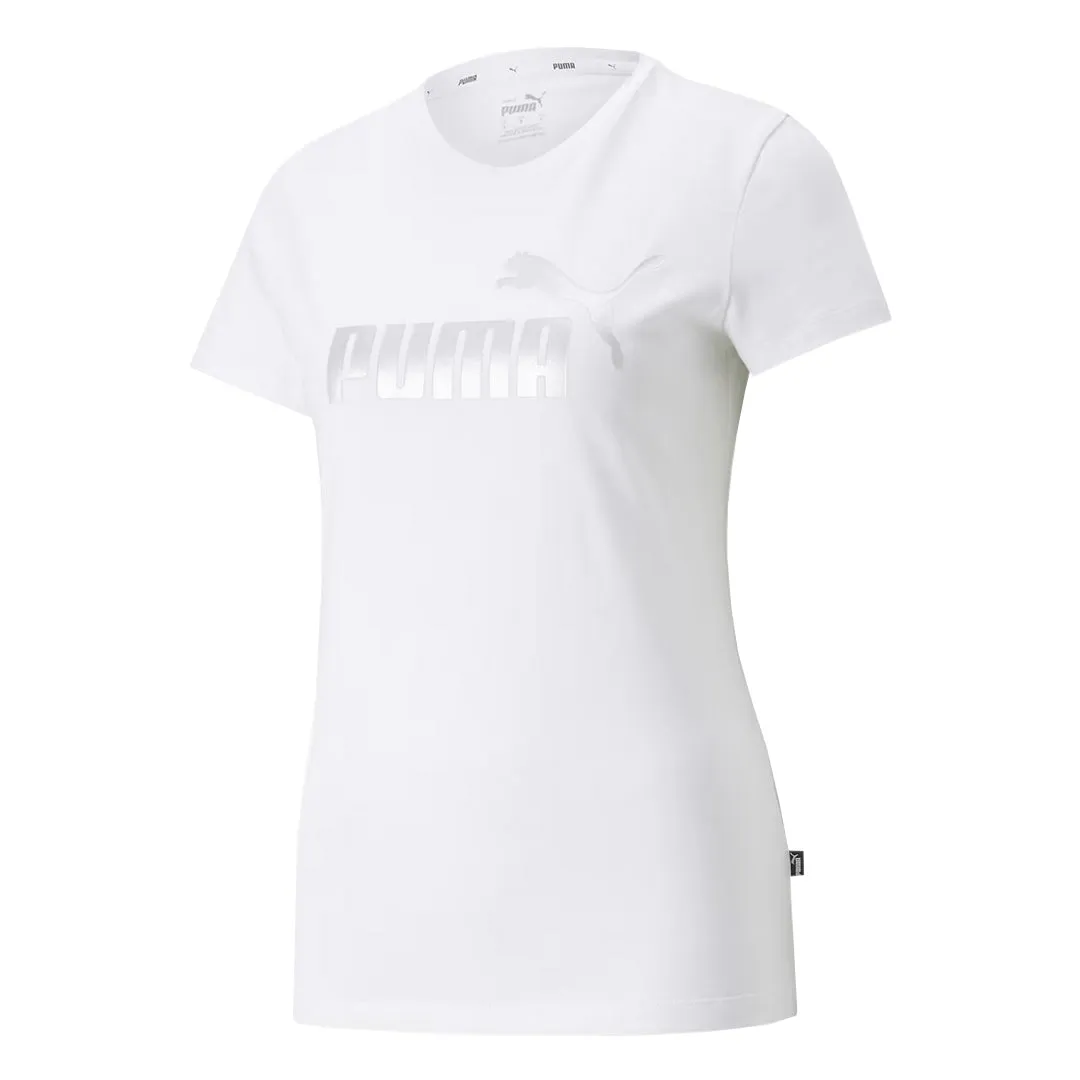 Durable zipper pull Stylish Comfort Puma - Women's Essentials  Metallic Logo T-Shirt (848303 02)