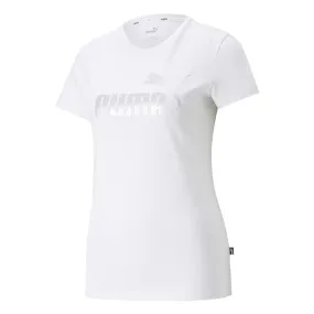 Durable zipper pull Stylish Comfort Puma - Women's Essentials  Metallic Logo T-Shirt (848303 02)