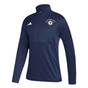 adidas - Women's Winnipeg Jets 1/4 Zip Jacket (IK4079) Heavy Duty Zippers Rainy Day