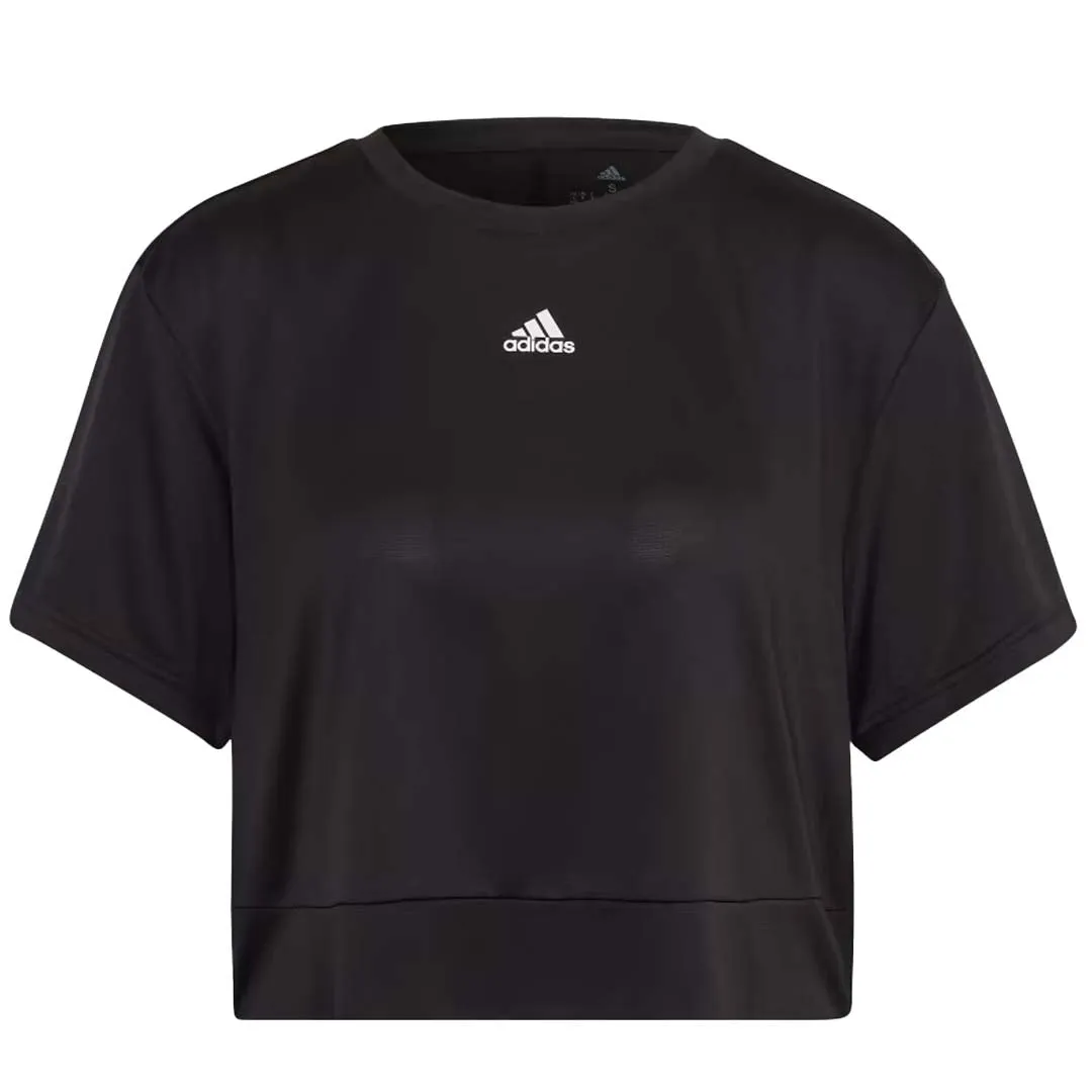 Foldable Design adidas - Women's Aeroready Studio Crop T-Shirt (HD8943)