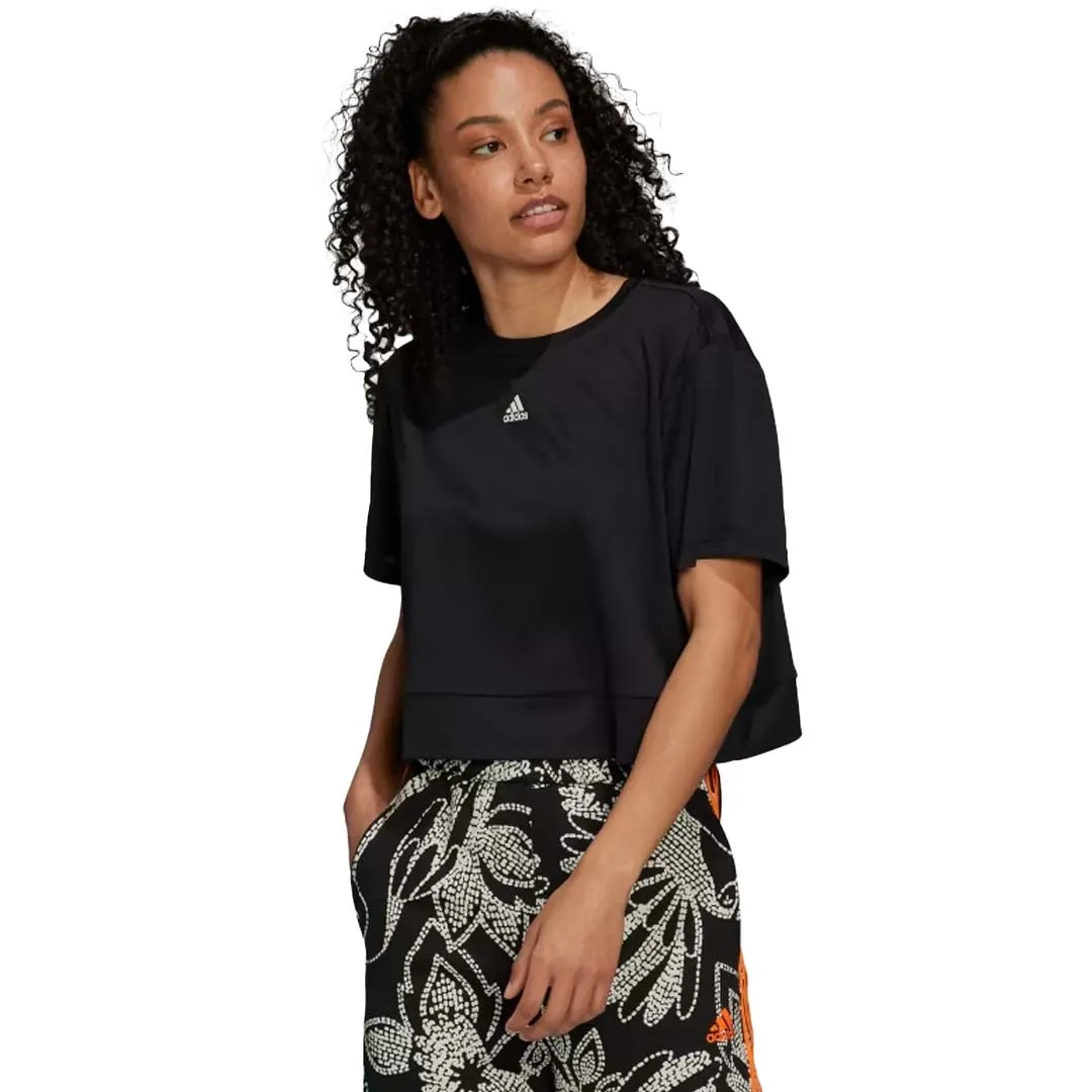 Midweight Layer adidas - Women's Aeroready Studio Crop T-Shirt (HD8943)