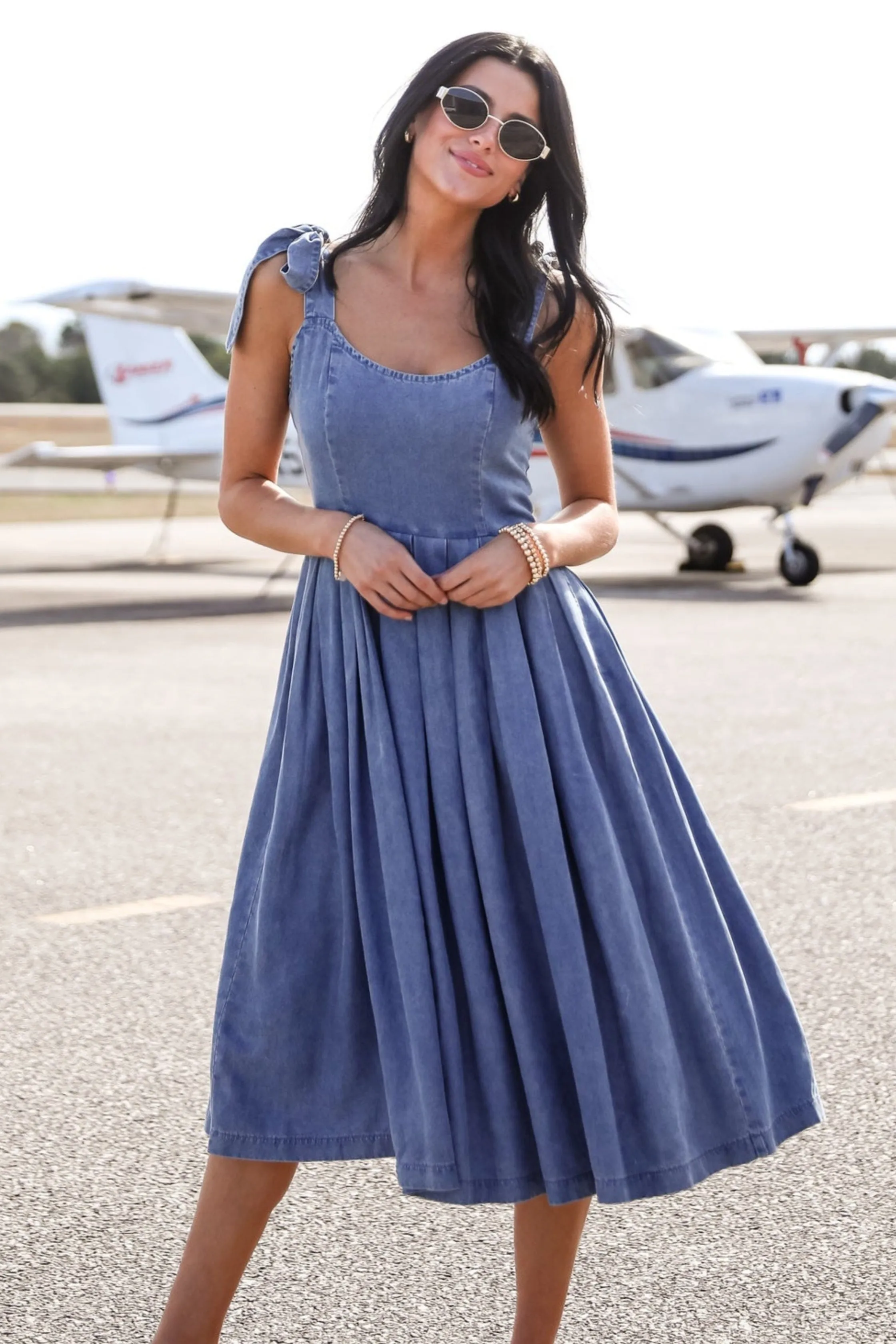 Cool Structure Relaxed Layer FINAL SALE - Truly Unforgettable Denim Midi Dress